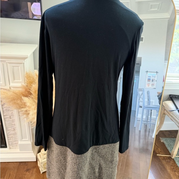 Theory Black Long Sleeve Women's Dress Viscose and Wool w pockets - Picture 4 of 11